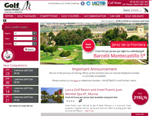 Tablet Screenshot of golfleisurebreaks.net